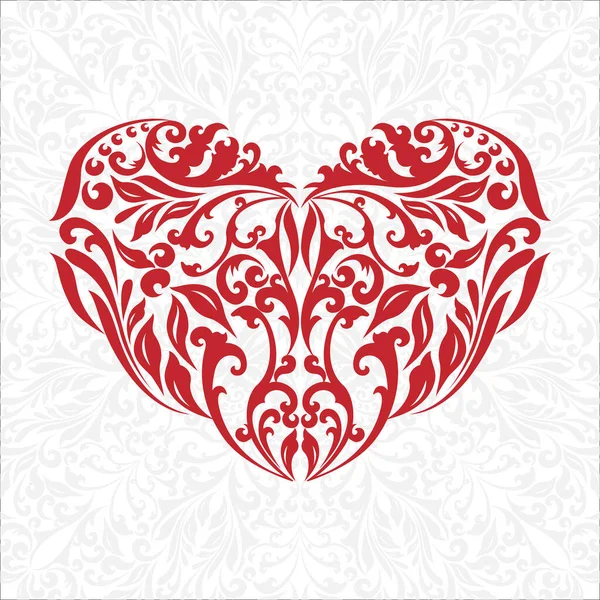 Червоне серце з сірим фоном — стоковий вектор