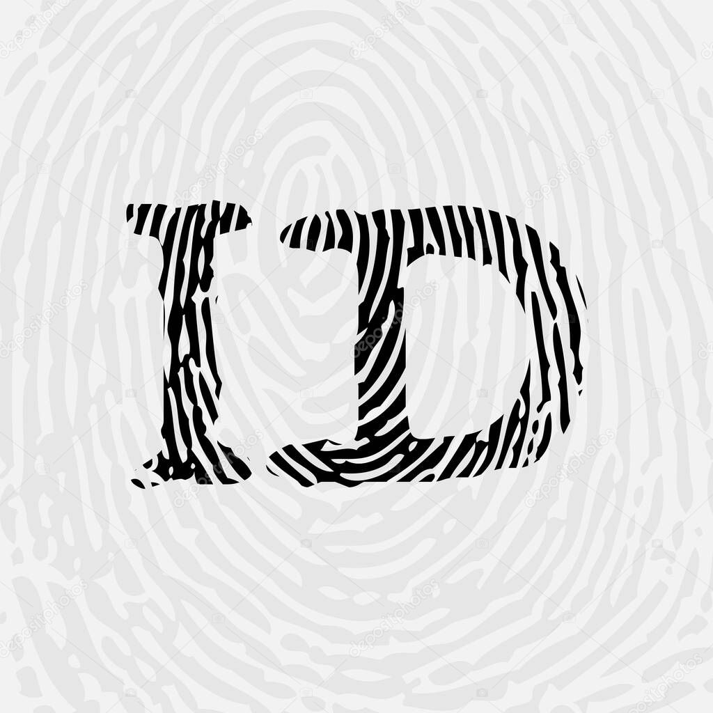 Fingerprint ID background text