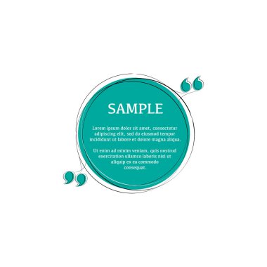 Quote circle outline frame