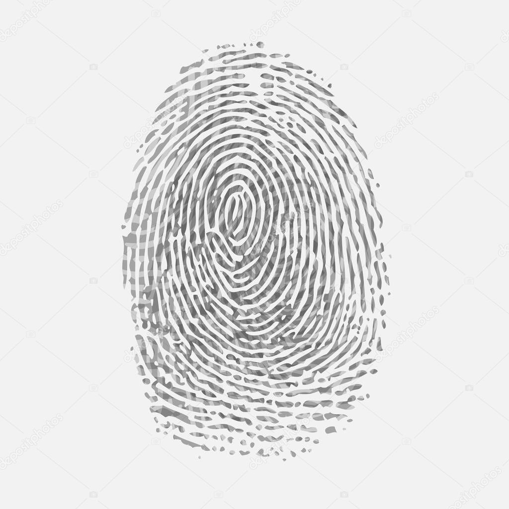 Fingerprint ID grey background