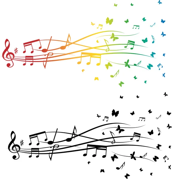 Ensemble de notes de musique — Image vectorielle