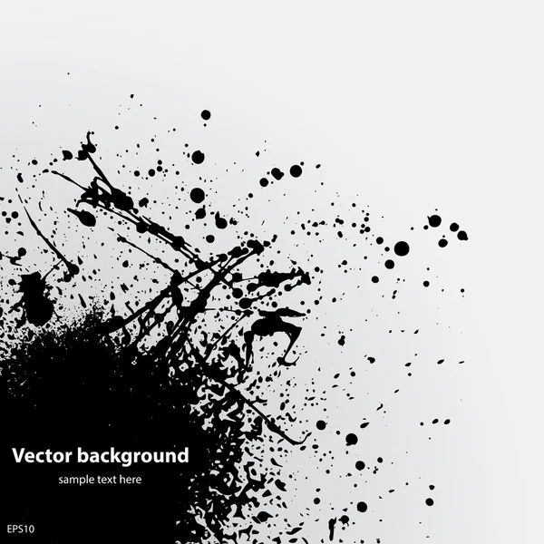 Negro grunge tinta blot — Archivo Imágenes Vectoriales