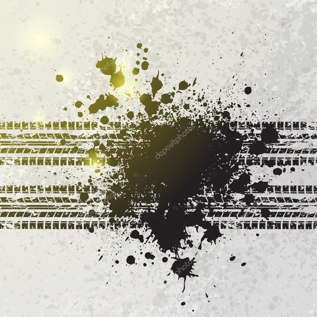 Ink blots tire track background