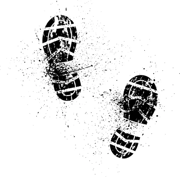 Empreinte de chaussure Splash — Image vectorielle