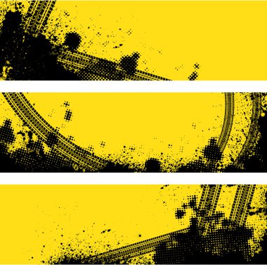 Üç lastik parça afiş