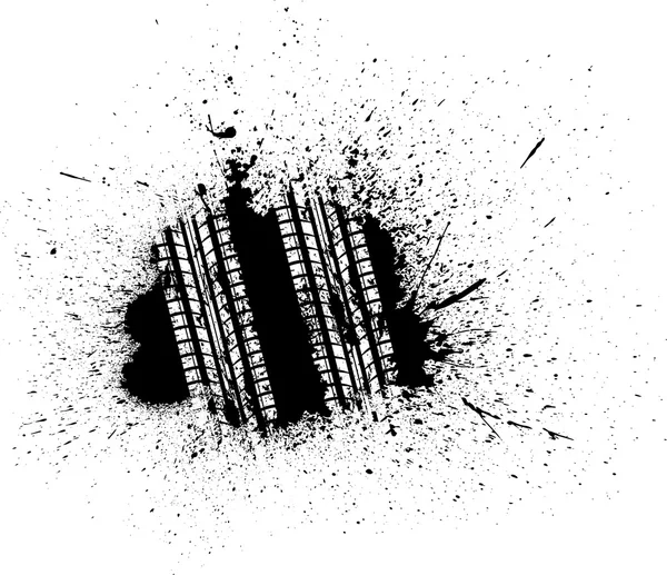 Grunge neumático pista — Archivo Imágenes Vectoriales