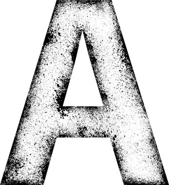 Mürekkep lekesi harf A