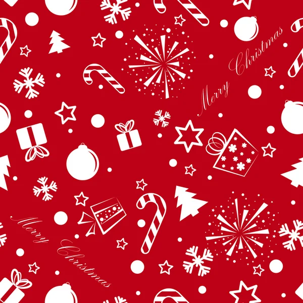 Noël fond sans couture rouge — Image vectorielle