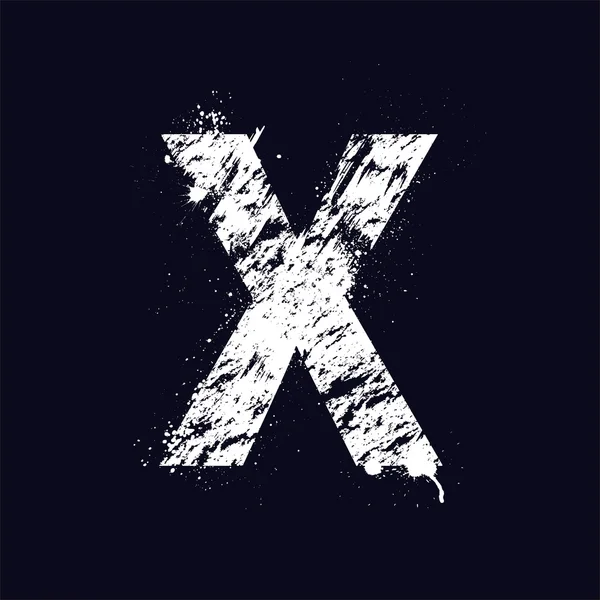 Grunge letter X — Stock Vector