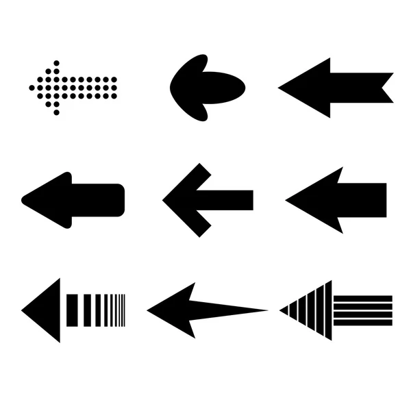 Zwarte pijlen — Stockvector