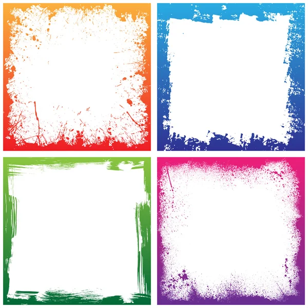 Four color frames — Stock Vector