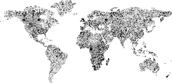 Mappa del mondo Grunge — Vettoriale Stock