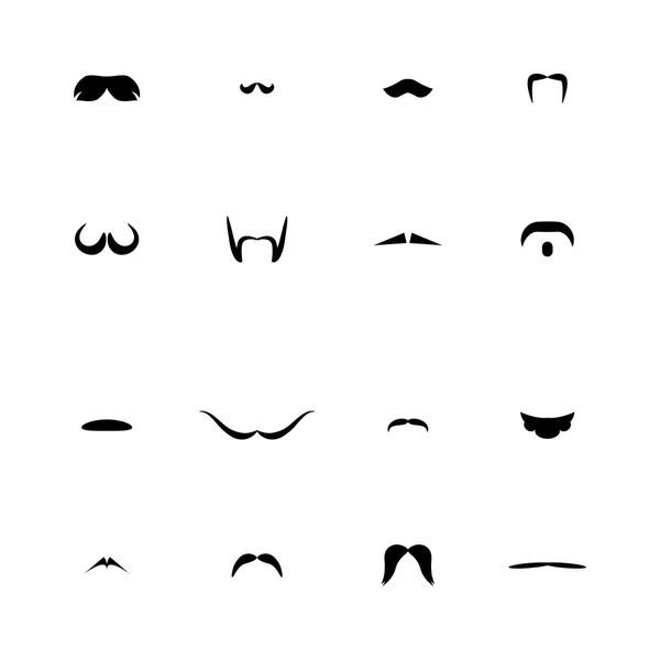 Mustaches negro — Vector de stock