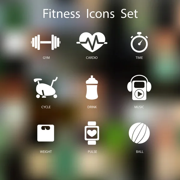 Sada ikon fitness — Stockový vektor
