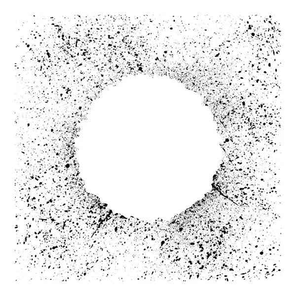 Ink blots white circle — Stock Vector