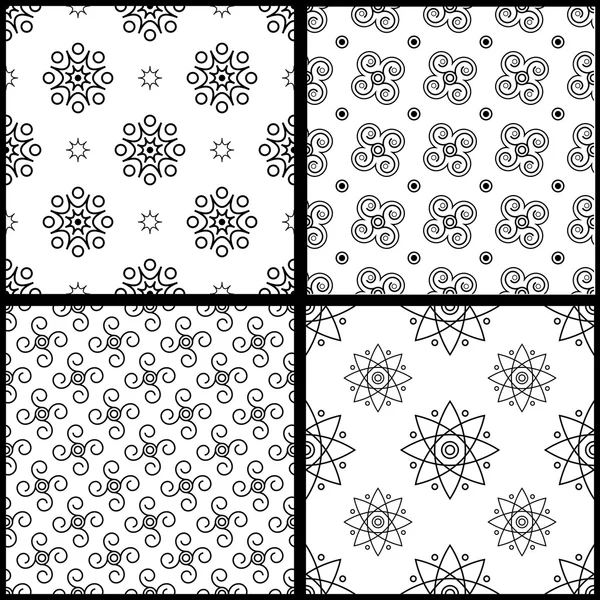 Seamless patterns white — Stock Vector