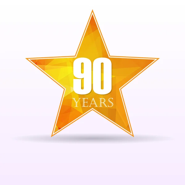 Csillag háttér évforduló 90 — Stock Vector