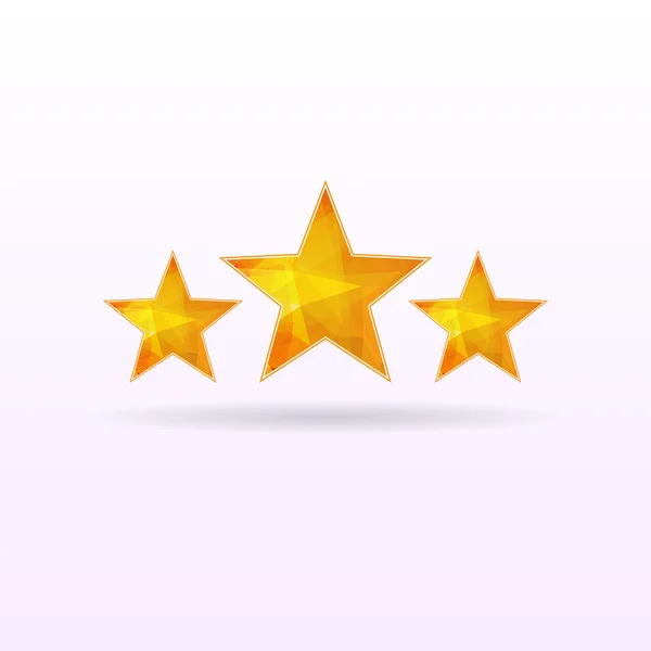 3 つ星の背景 — ストックベクタ