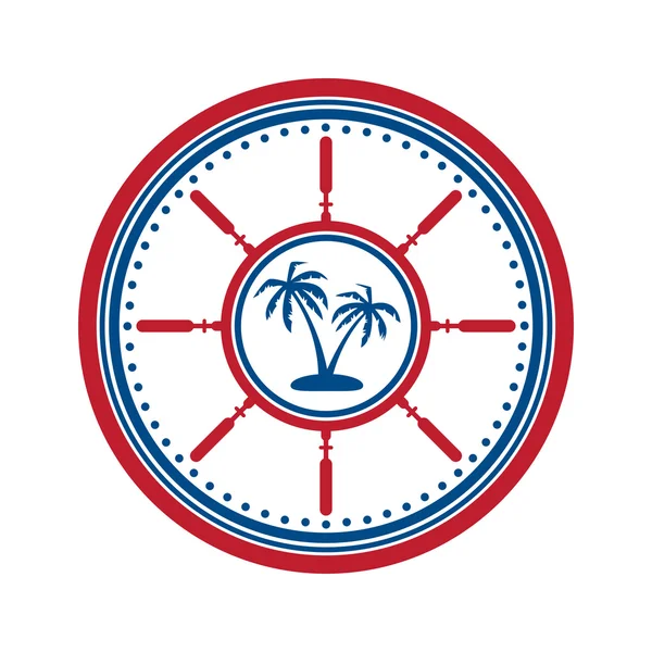 Simbolo delle palme sul bianco — Vettoriale Stock