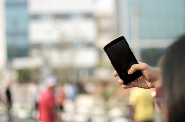 Cep telefonu ile Hintli kız çekim