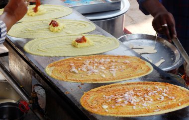 Indian street food dosa clipart