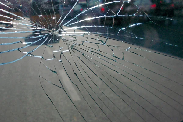 Closeup of a broken glass — Stock Photo, Image