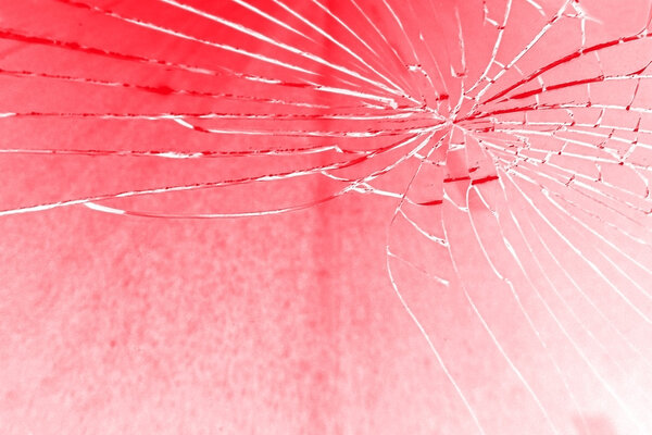 Closeup of a broken glass