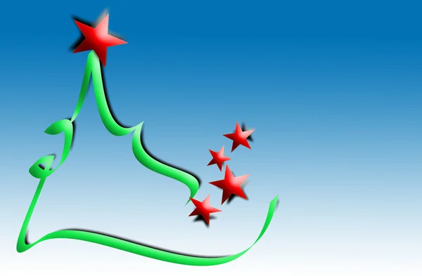 Weihnachtsbaum-Illustration — Stockfoto