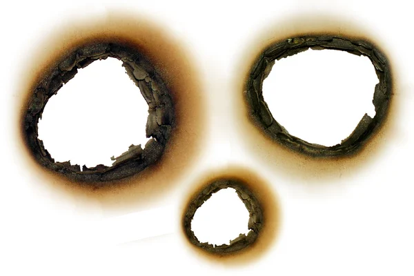 Kağıt yanmış delikleri