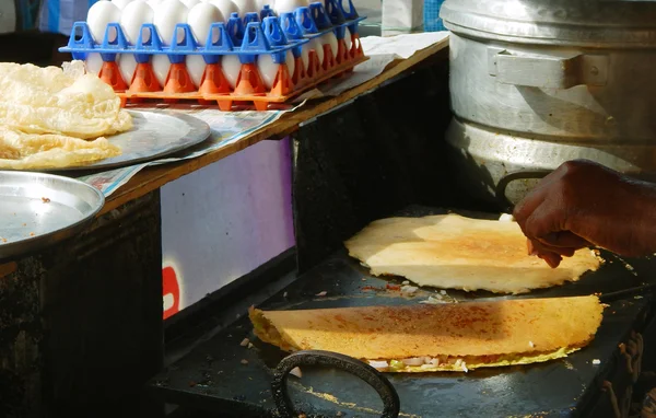 Indian Street Food Making Dosa — Stock Photo, Image