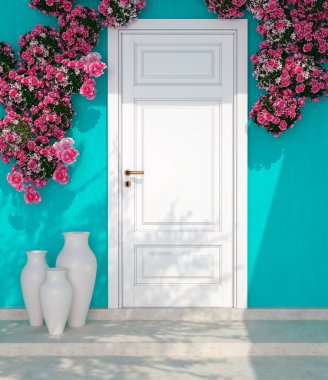 Entrance of a house. clipart