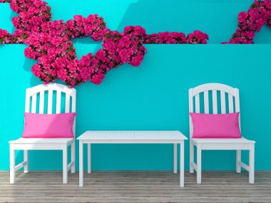 Veranda oturma alanı.