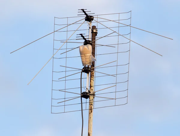 Antena sobre un fondo de cielo azul — Foto de Stock