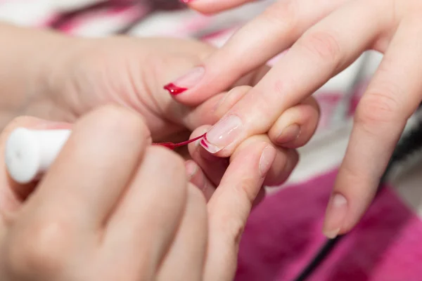 Manicure in salon — Stock Photo, Image