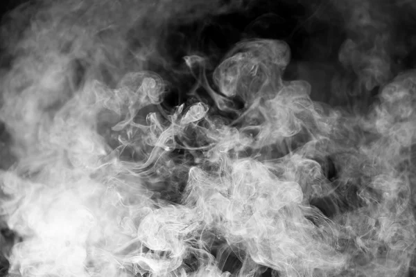 Humo sobre fondo negro — Foto de Stock