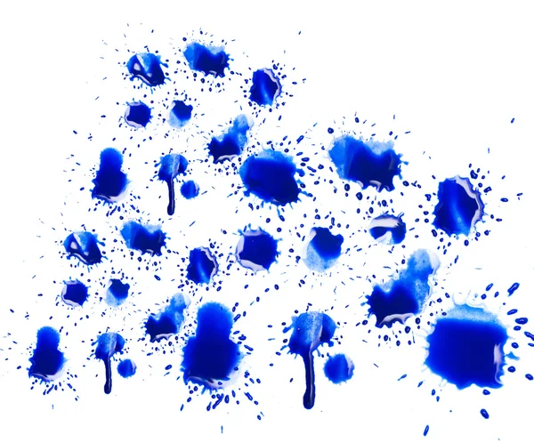 Blue spot blotch on white background — Stock Photo, Image