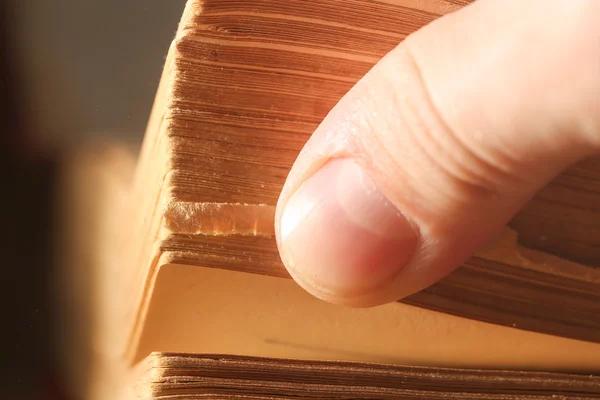 Pages book, macro — Stock Photo, Image