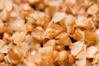 karabuğday kabuğu çıkarılmış tane arka plan olarak. Kapat