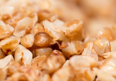 karabuğday kabuğu çıkarılmış tane arka plan olarak. Kapat