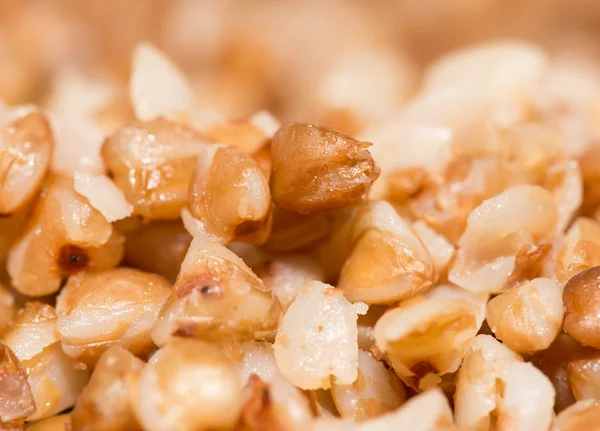 Buckwheat groats as background. close — Stock Photo, Image