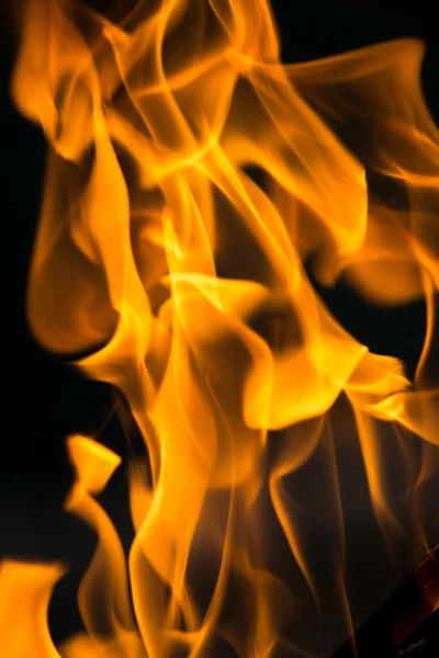 Brand på svart närbild abstrakt bakgrund — Stockfoto