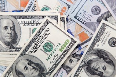 yüz dolarlık banknotlar arka plan yaptı