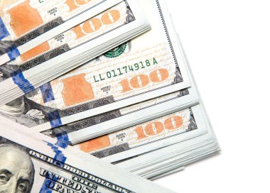 yüz dolarlık banknotlar arka plan yaptı