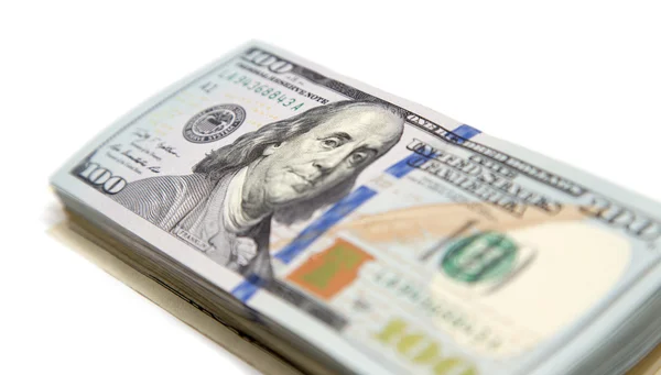 Yüz dolarlık banknotlar arka plan yaptı — Stok fotoğraf