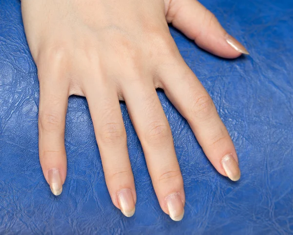 Nail polish on their fingers — Stock Photo, Image