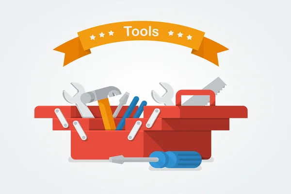 Abrir reparación caja de herramientas — Vector de stock