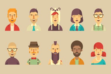 erkek ve dişi avatarlar