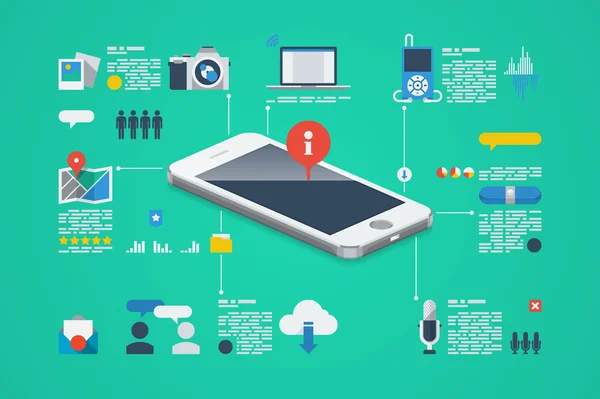 Infographic met digitale apparaten — Stockvector