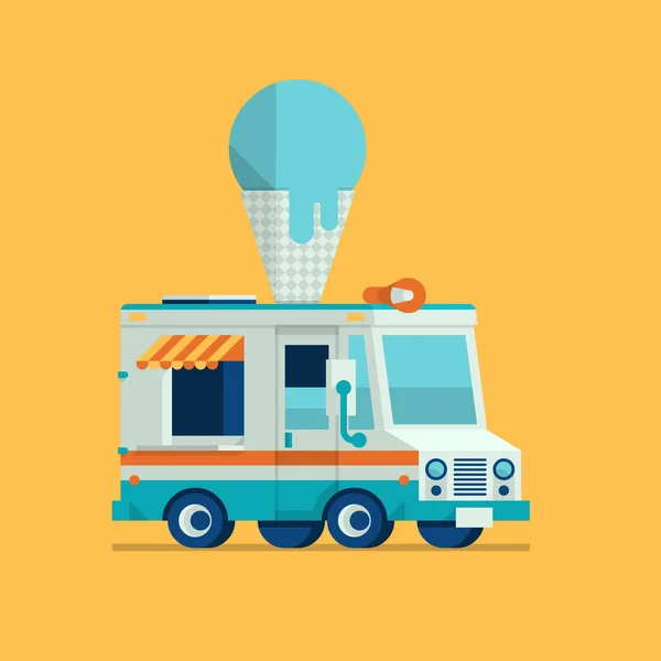 Caminhão de sorvete —  Vetores de Stock