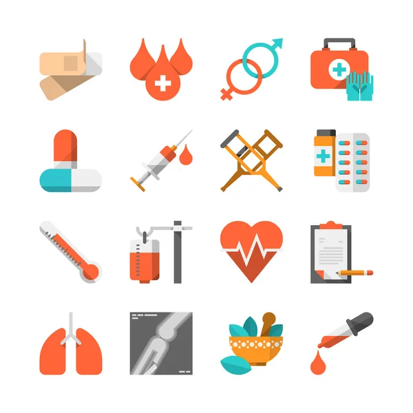 Conjunto de iconos médicos — Vector de stock